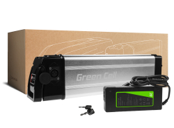 Green Cell Baterie e bike 36V 10,4Ah 396Wh Silverfish 4 Pin pentru Volta, Fafrees, Evolio cu Încărcător