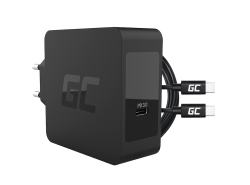 Încărcător Green Cell USB-C 60W PD cu cablu USB-C pentru Apple MacBook Pro 13, Asus ZenBook, HP Spectre, Lenovo ThinkPad și alte