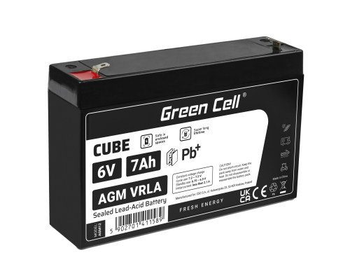 Green Cell® AGM 6V 7Ah VRLA acumulator plumb acid baterie fara mentenanta jucării sisteme de alarma
